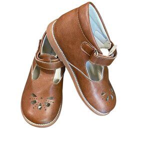 Felix & Flora T-Strap Shoes‎ Girls Size 10 Mary Jane Brown Uniform Shoes Vegan
